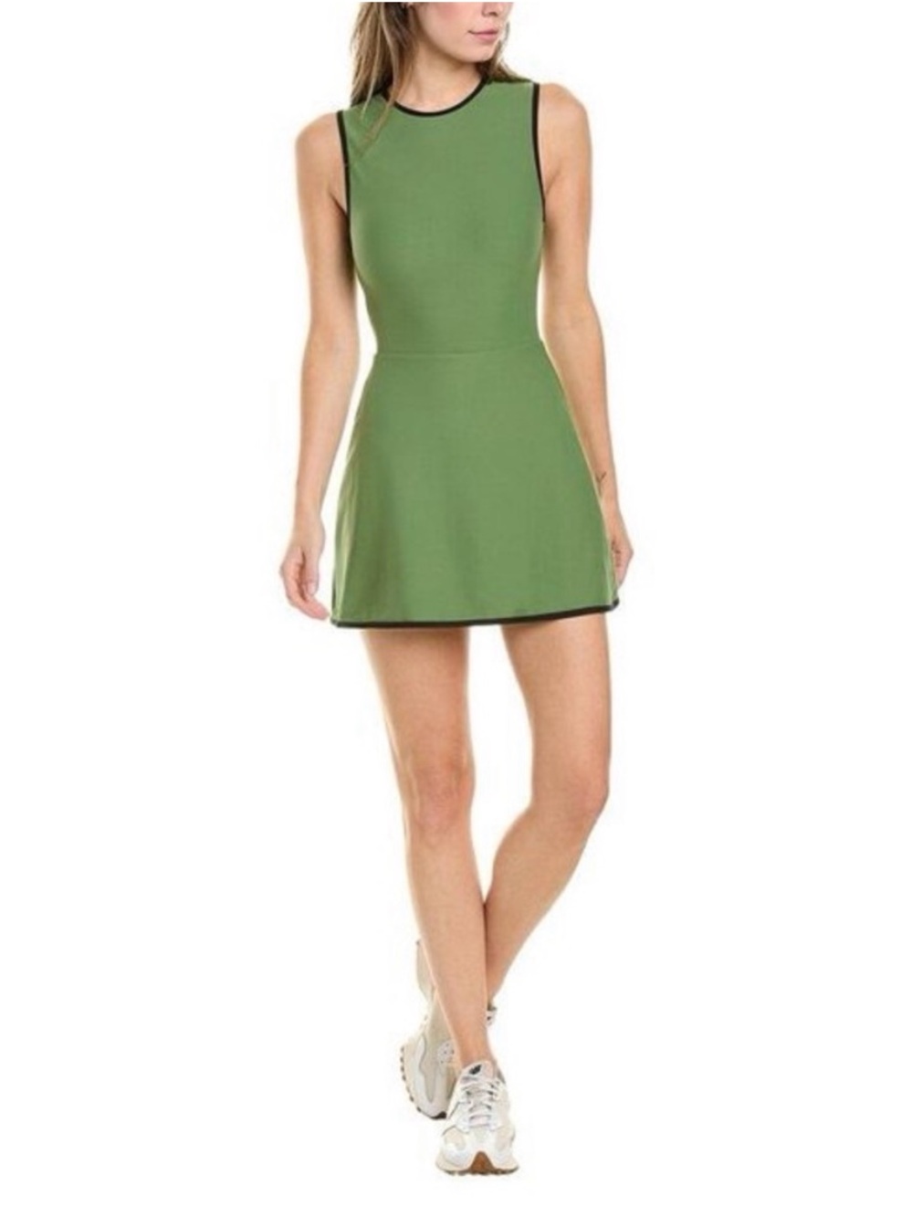 WeWoreWhat Green Tennis Dress with Black Contrast Trim size S Like New